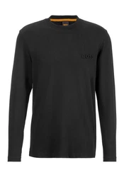 BOSS ORANGE Langarmshirt Teebasiclong Schwarz/Dunkelgrau