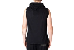 PANASIAM T-Shirt Urban Tanktop Hooded T-Shirt Dunkelgrau/Schwarz/Rot/Grau