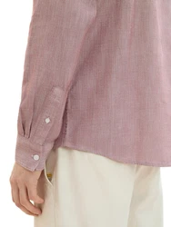 TOM TAILOR Langarmhemd Rosa/Lila/Dunkelrot/Weiß