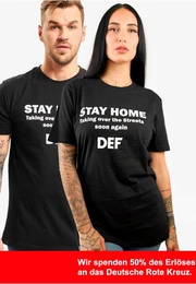 Kurzarmshirt Herren Stay Home T-Shirt (1-tlg)
