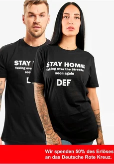 DEF Kurzarmshirt Stay Home T-Shirt