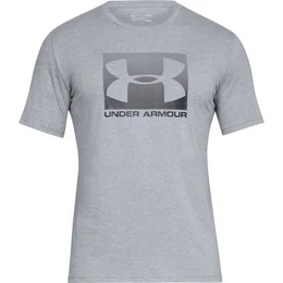 Kurzarmshirt UA BOXED SPORTSTYLE SS-BLK Steel Light Heather / Graphite