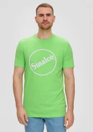 Kurzarmshirt T-Shirt aus Baumwoll-Jersey mit Sinalco-Print Artwork