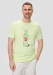 s.Oliver T-Shirt aus Baumwoll-Jersey mit Sinalco-Print Artwork Orange/Hellgrün/Grün