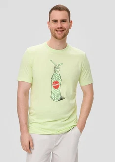 s.Oliver T-Shirt aus Baumwoll-Jersey mit Sinalco-Print Artwork Orange/Hellgrün/Grün s.Oliver T-Shirt aus Baumwoll-Jersey mit Sinalco-Print Artwork Orange/Hellgrün/Grün