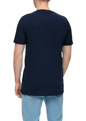 s.Oliver T-Shirt aus Baumwoll-Jersey mit Sinalco-Print Artwork Dunkelblau/Rot/Creme