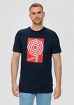s.Oliver T-Shirt aus Baumwoll-Jersey mit Sinalco-Print Artwork Dunkelblau/Rot/Creme