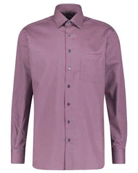 Eterna Langarmhemd Herren Hemd Modern Fit Lila/Rot/Rosa/Dunkelrot