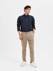 SELECTED HOMME Hose 'Miles' Khaki/Beige