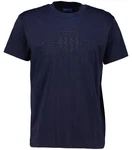 Gant T-Shirt Herren Regular Shield Blau