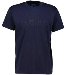 Gant T-Shirt Herren Regular Shield Blau