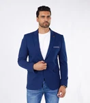 Denim Distriqt Jerseysakko Sportlich Jersey Sakko mit Stretch Blau (46)