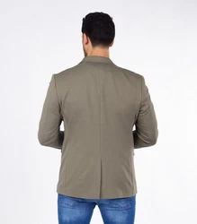 Denim Distriqt Jerseysakko Sportlich Jersey Sakko mit Stretch Grün