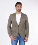Denim Distriqt Jerseysakko Sportlich Jersey Sakko mit Stretch Grün