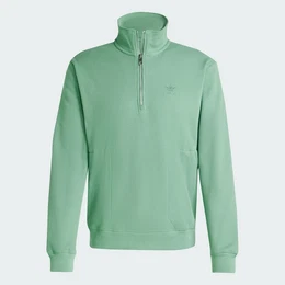 Sweatshirt TREFOIL ESSENTIALS WAFFLE 1/2 ZIP SWEATSHIRT