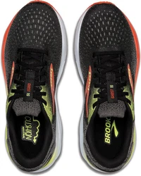 Brooks Ghost 16 Herren Laufschuh SCHWARZ/MANDARINROT/GRÜN