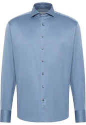 Eterna Langarmhemd MODERN FIT EASY IRON Hellblau/Blau/Dunkelblau