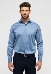 Eterna Langarmhemd MODERN FIT EASY IRON Hellblau/Blau/Dunkelblau
