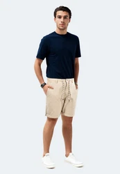 Indicode Shorts Incanvar Dunkelblau/Beige/Khaki