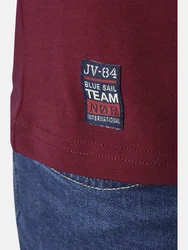 Jan Vanderstorm T-Shirt TERNO Bordeaux/Dunkelrot