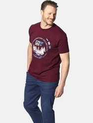 Jan Vanderstorm T-Shirt TERNO Bordeaux/Dunkelrot