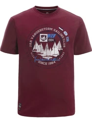 Jan Vanderstorm T-Shirt TERNO Bordeaux/Dunkelrot