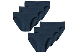 uncover by SCHIESSER Slip Basic Supermini Mini (3-St) Dunkelblau/Blau
