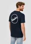 s.Oliver Kurzarmshirt Crew Neck Sinalco-Print Dunkelblau/Blau