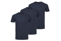 Jack & Jones T-Shirt BASIC 3er Pack Dunkelblau/Blau
