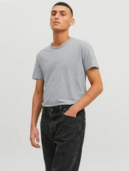 Jack & Jones T-Shirt BASIC 3er Pack Grau/Hellgrau