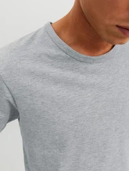 Jack & Jones T-Shirt BASIC 3er Pack Grau/Hellgrau