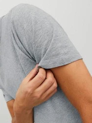 Jack & Jones T-Shirt BASIC 3er Pack Grau/Hellgrau