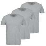 Jack & Jones T-Shirt BASIC 3er Pack Grau/Hellgrau