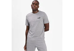 PUMA T-Shirt Essentials Small Logo T-Shirt Herren Grau/Dunkelgrau