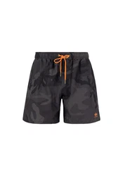 Alpha Industries Basic Swim Short Orange/Dunkelgrün/Schwarz/Dunkelgrau