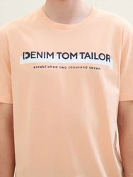 TOM TAILOR Denim T-Shirt Orange/Rosa