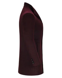 Allthemen Kurzmantel Herren Wintermantel mit Stehkragen Dunkelrot/Bordeaux/Rot/Lila