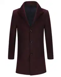 Kurzmantel Herren Wintermantel mit Stehkragen Mantel Wollmix