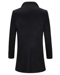 Allthemen Kurzmantel Herren Wintermantel mit Stehkragen Schwarz/Dunkelblau/Grau/Hellblau