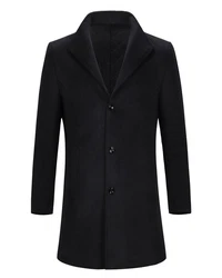 Allthemen Kurzmantel Herren Wintermantel mit Stehkragen Schwarz/Dunkelblau/Grau/Hellblau
