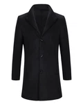 Allthemen Kurzmantel Herren Wintermantel mit Stehkragen Schwarz/Dunkelblau/Grau/Hellblau