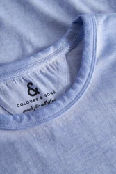 colours & sons T-Shirt Oil Dyed Hellblau/Blau/Lila
