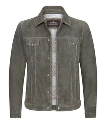 Milestone Lederjacke MSJuliano Grau/Dunkelgrün/Braun/Khaki