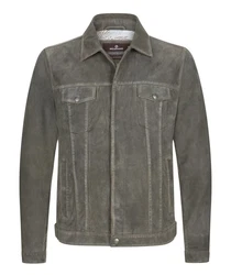 Milestone Lederjacke MSJuliano Grau/Dunkelgrün/Braun/Khaki
