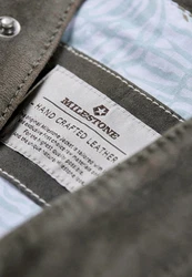 Milestone Lederjacke MSJuliano Grau/Dunkelgrün/Braun/Khaki