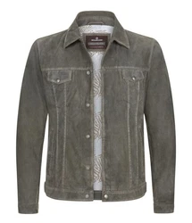 Milestone Lederjacke MSJuliano Grau/Dunkelgrün/Braun/Khaki