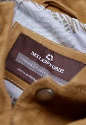 Milestone Lederjacke MSJuliano Braun/Beige