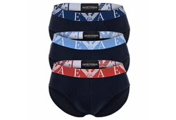 Emporio Armani Herren Slips 3er Pack BOLD MONOGRAM Marine