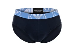 Emporio Armani Herren Slips 3er Pack BOLD MONOGRAM Marine