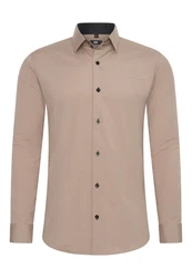 Rusty Neal Langarmhemd Beige/Braun